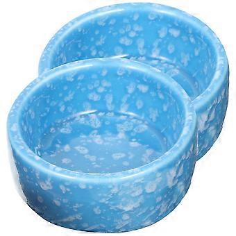 Gamelle en céramique pour hamster, boîte de rangement pour nourriture, lot de 8, bleu ciel