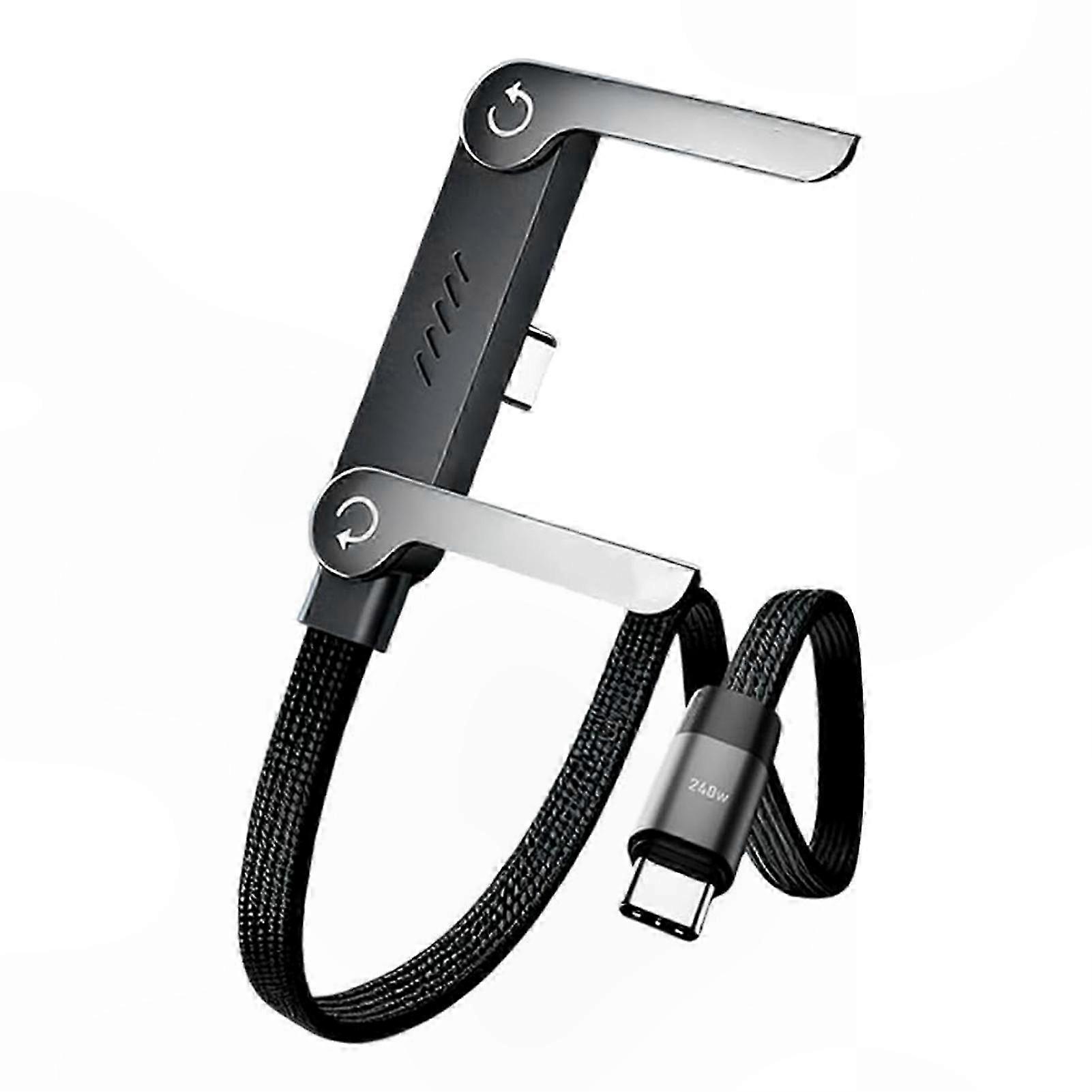 Dual-Function Charging Cable with Integrated Device Stand for Phone and Tablet Fast Charging