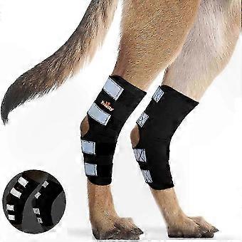 1 paio di tutore per la gamba posteriore del cane Supporto per l'articolazione del garretto posteriore canino con cinghie riflettenti di sicurezza compatibili con la protezione dalla distorsione delle lesioni articolari
