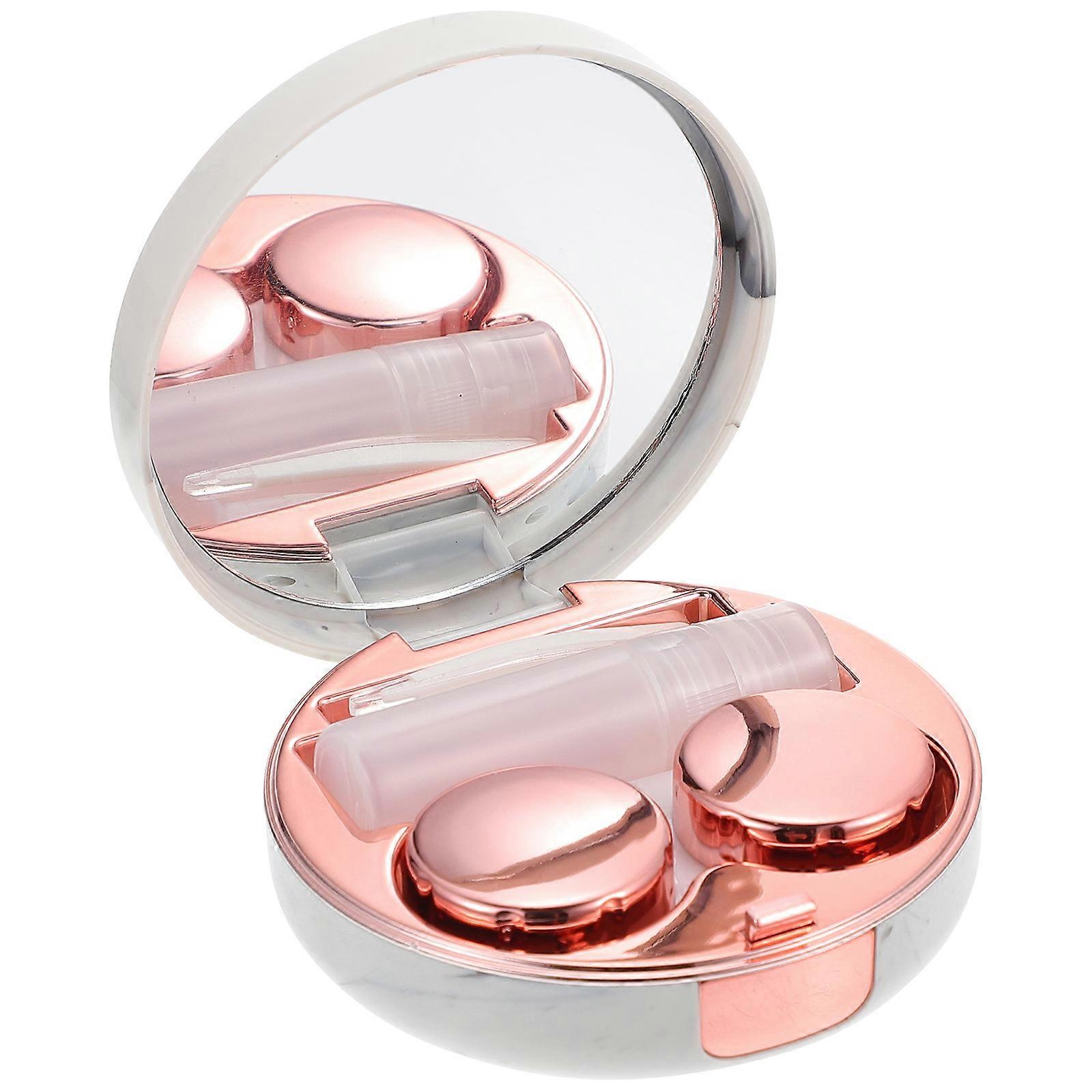 Decorative Contact-Lens Case for Storage 1Set Marble Pattern Storage Box