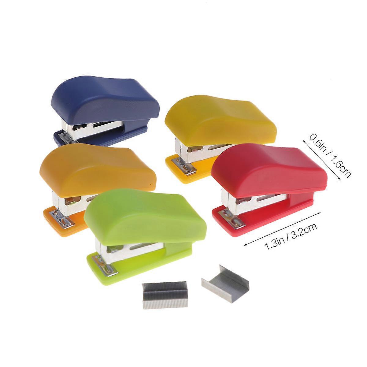 Stapler Desk Stapler for Paper Binding 10Pcs Mini Portable with Assorted Color