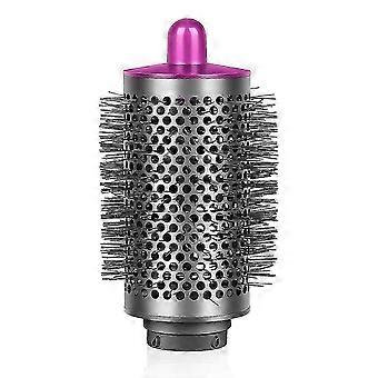Spazzola volumizzante rotonda di grandi dimensioni, compatibile con la piastra per capelli Dyson Airwrap, ideale per capelli lunghi (fucsia)