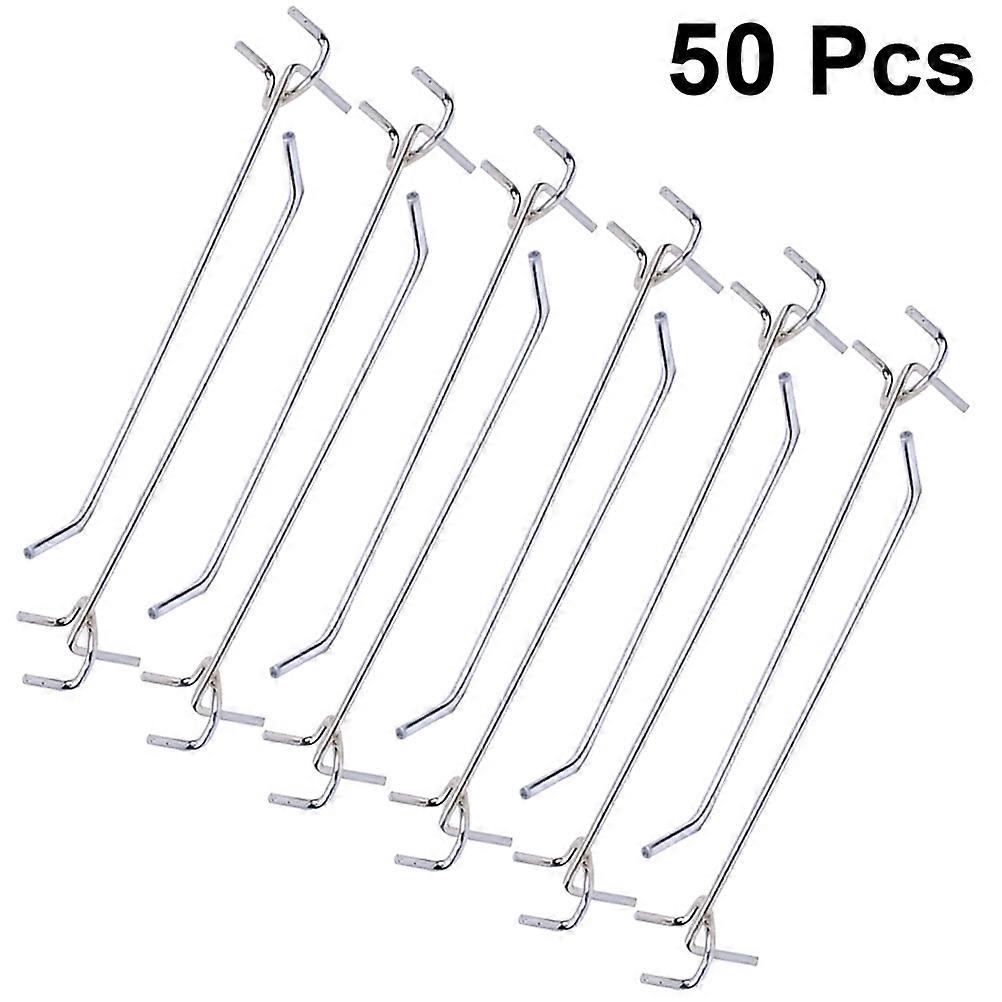 Silver Three Fork Hanging Hook Triangular Hole Board Hook 50Pcs