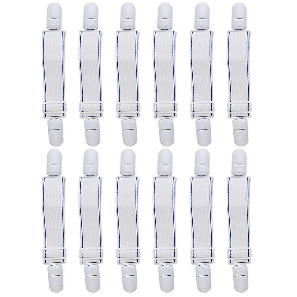 12pcs Bed Sheet Straps Fitted Sheet Clips Straps Bed Sheet Fasteners Clips