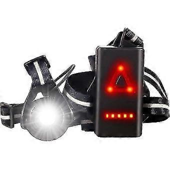 Luce toracica per la corsa, luce toracica a LED ricaricabile USB, 500 lumen, angolo del fascio regolabile 90