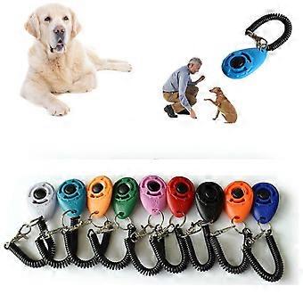 Universal Pet Dog Training Clicker with Wrist Bands Strap for Pet Dog Training and Obedience Aid Black