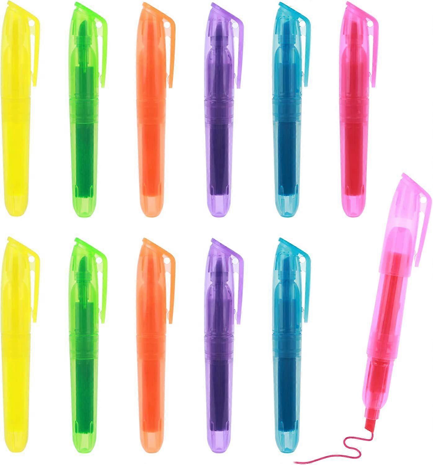 Highlighters,12PCS Chisel Tip Liquid Highlighter Pens