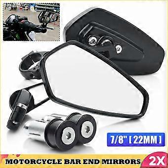 7/8" 22mm Motorcycle Rearview Mirrors Universial Motorcycle Aluminum Bar End Mirror Motorbike Handlebar Side Rearview Mirrors