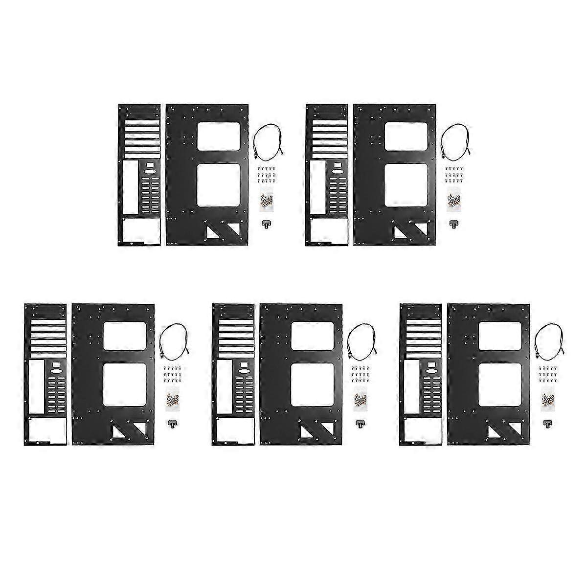 Open Mining Rig Frame Case for 8 GPU, Compatible with ITX/Mini ATX Motherboards, ATX Thickened Edition