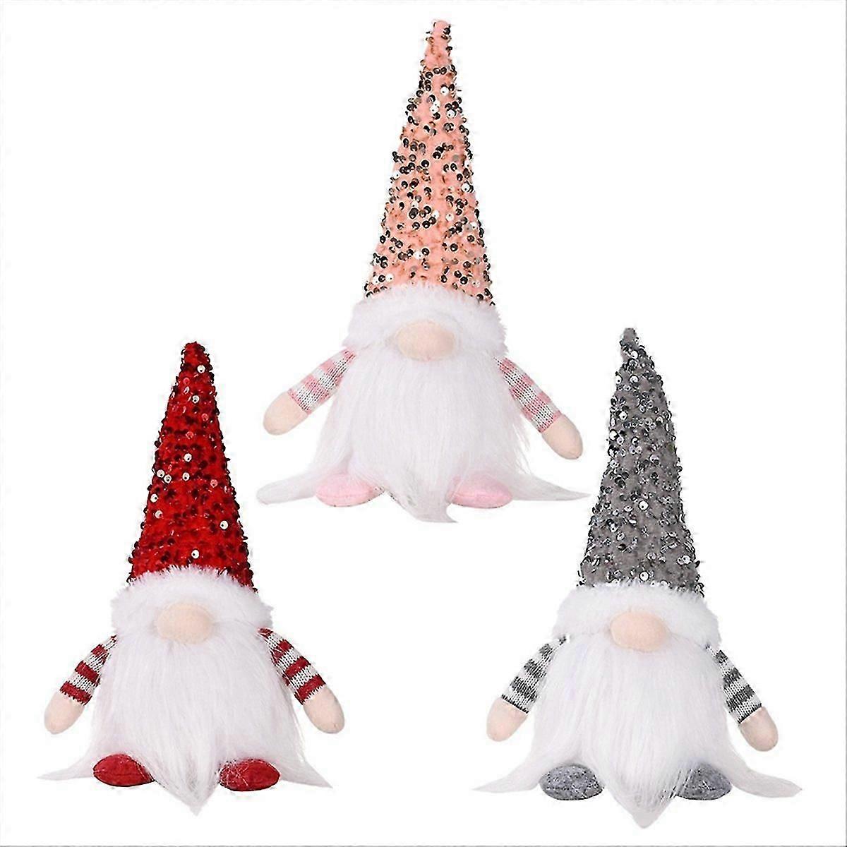 3 Pcs Luminous Dwarf Christmas Doll Decorations