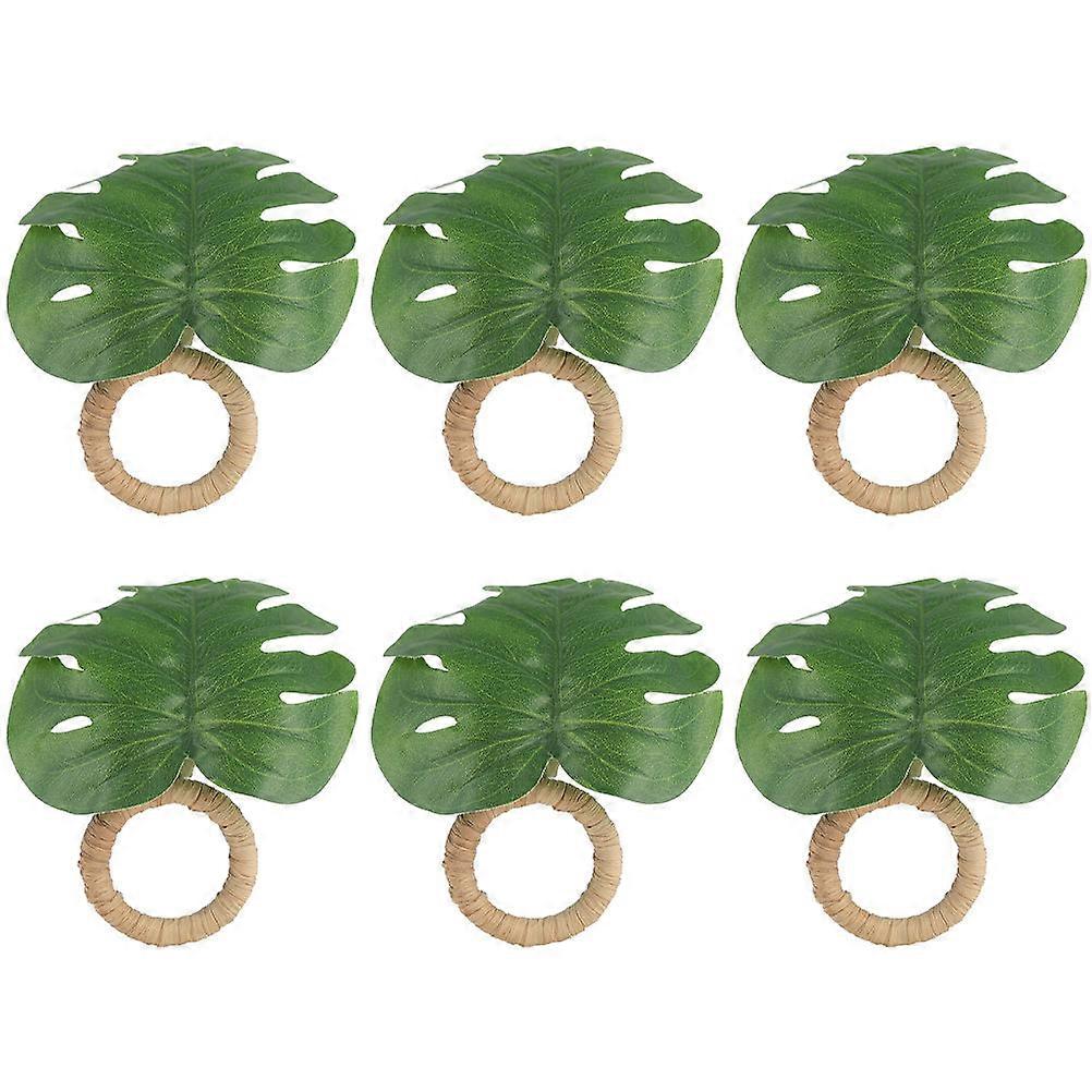 Practical Green Leaf Napkin Rings for Table Decor 12Pcs Set