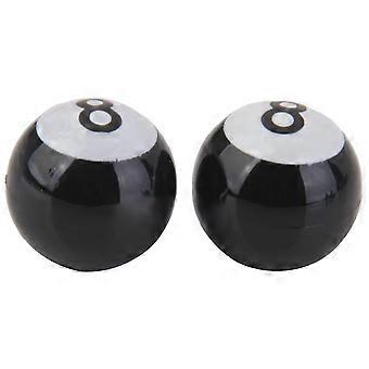2 x No. 8 Ball motorcycle bike tyre tire wheel stem air valve dust cap cover
