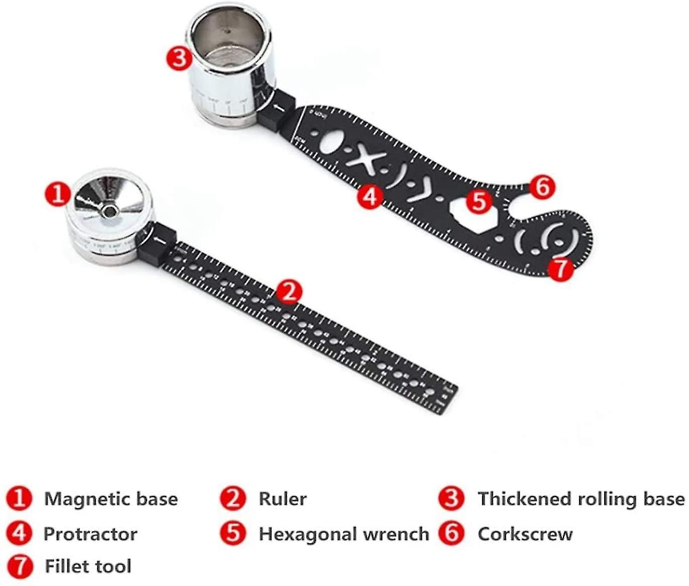 Multifunction Drawing Tool Versatile Drawing Curved Magnetic Ruler ...