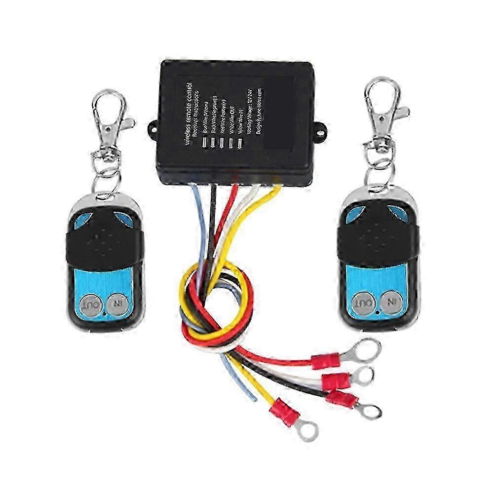 12/24V allsidig vinsj fjernkontrollsett for Jeep ATV trådløs elektrisk vinsj fjernkontroll håndbryter kontroller FR