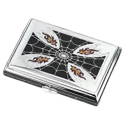 Automatic Cigarette Case with Spider Web Design