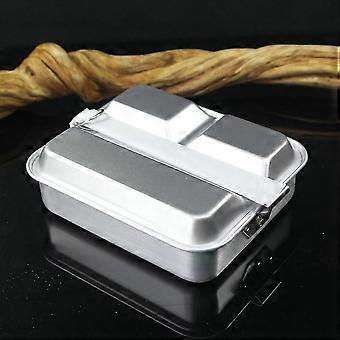 Aluminum Camping Cookware Portable Lunch Box Camping Pan for Outdoor Camping Hiking Picnic BBQ Beach Tableware