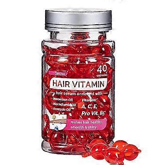 Capsula di siero vitaminico per capelli, siero per il trattamento dei capelli, senza risciacquo con oli di argan, macadamia e avocado, maschera per capelli liscia e setosa con olio complesso
