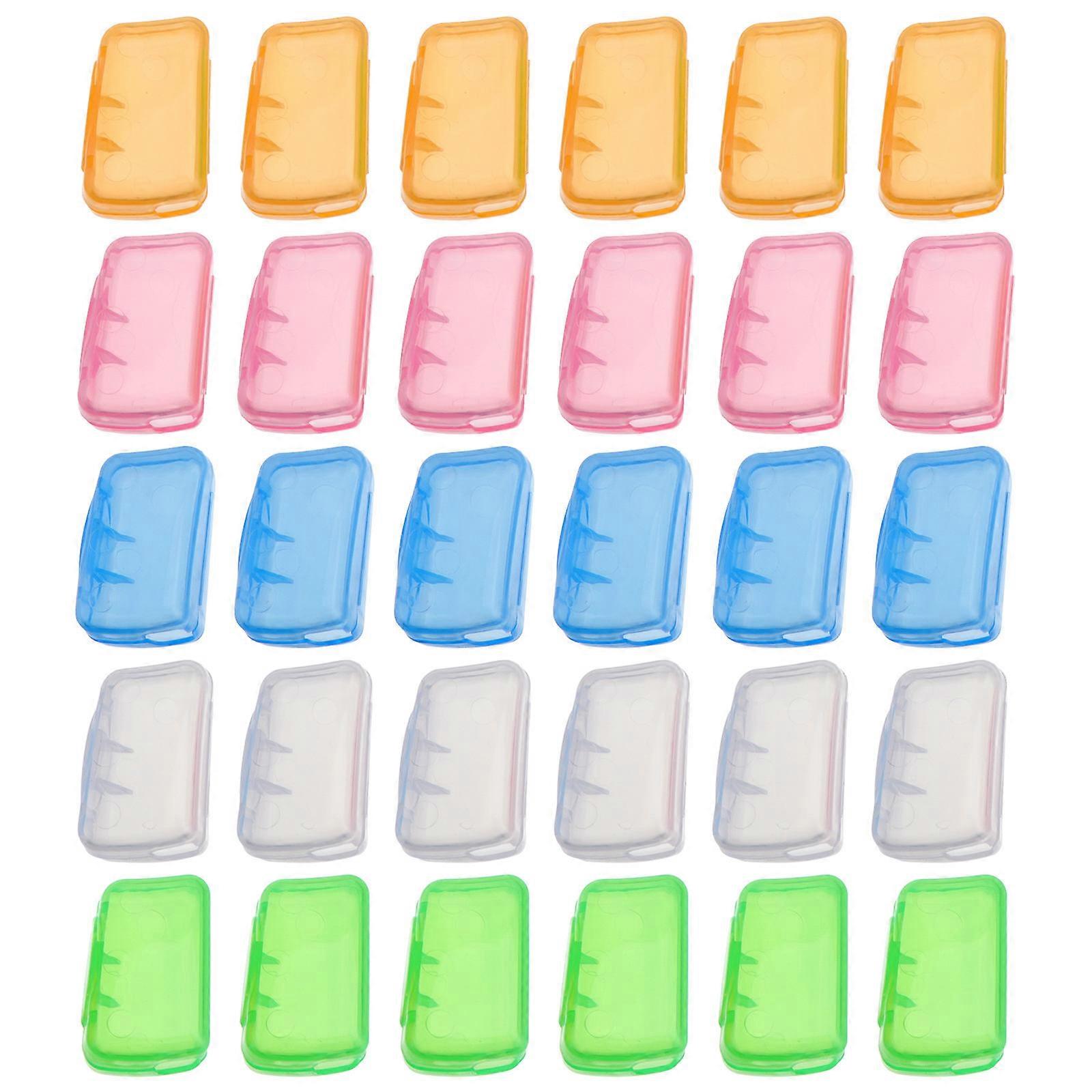 Plastic Toothbrush Protective Case 30Pcs Set for Brush Head Protection