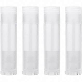 Lip Balm Tube, 25PCS Clear Plastic Empty Cosmetic Containers, DIY Lip Balm Tubes for Travel