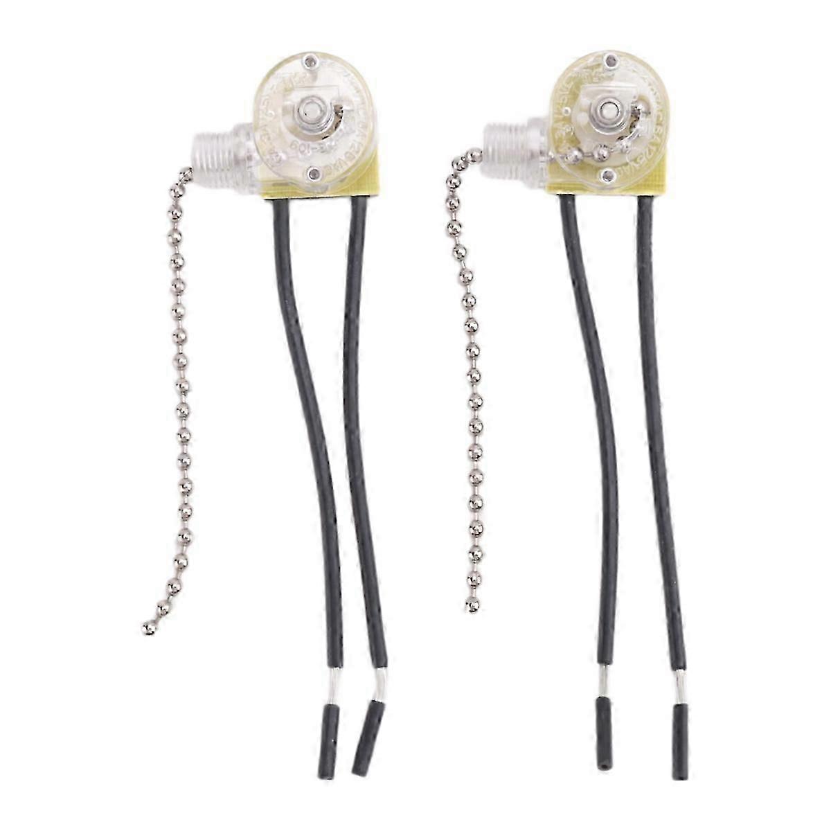 Ceiling Fan Light Switch ZE-109, 2-Pack, Silver Finish