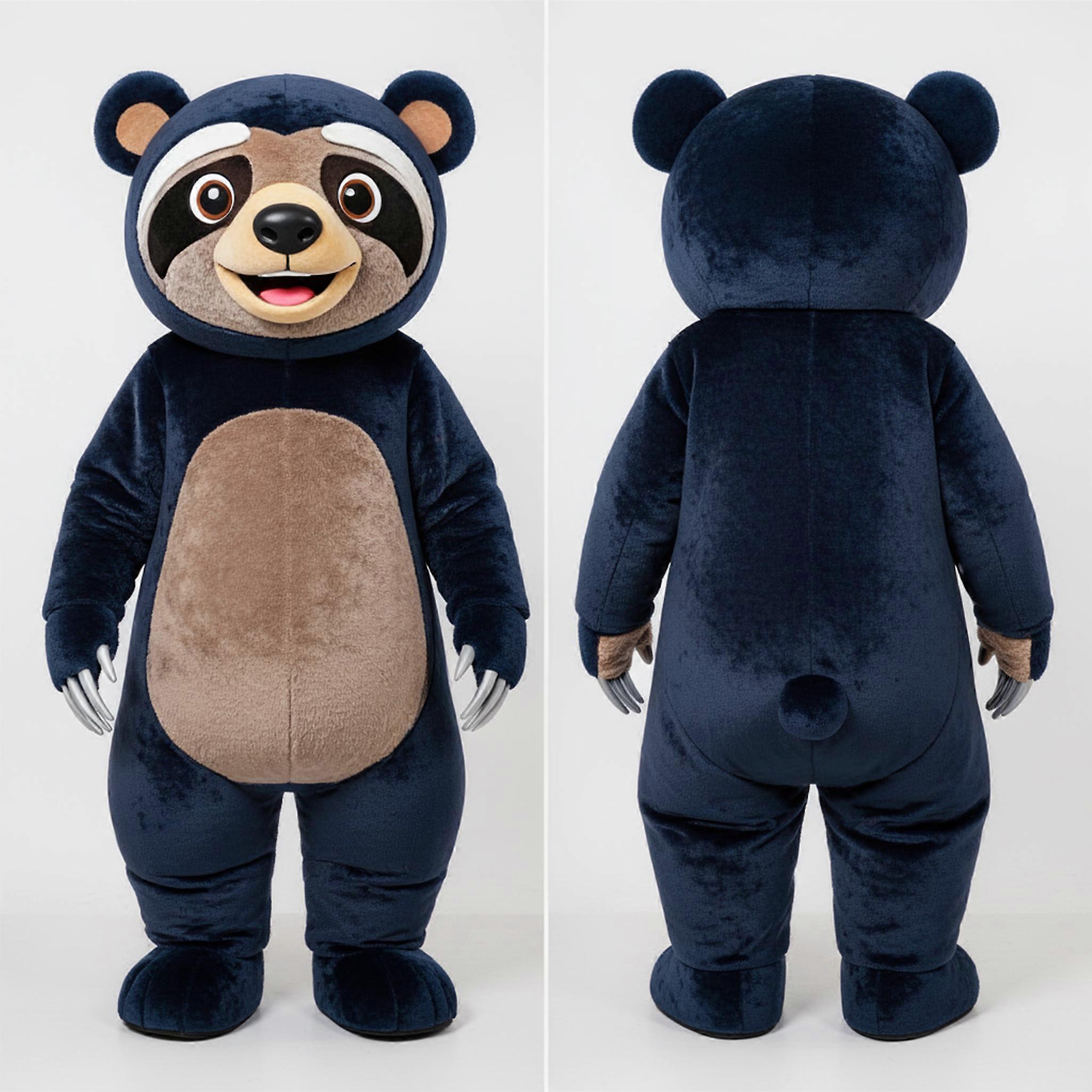 MASTICOT Navy Blue Cuddly Sloth Bear Mascot