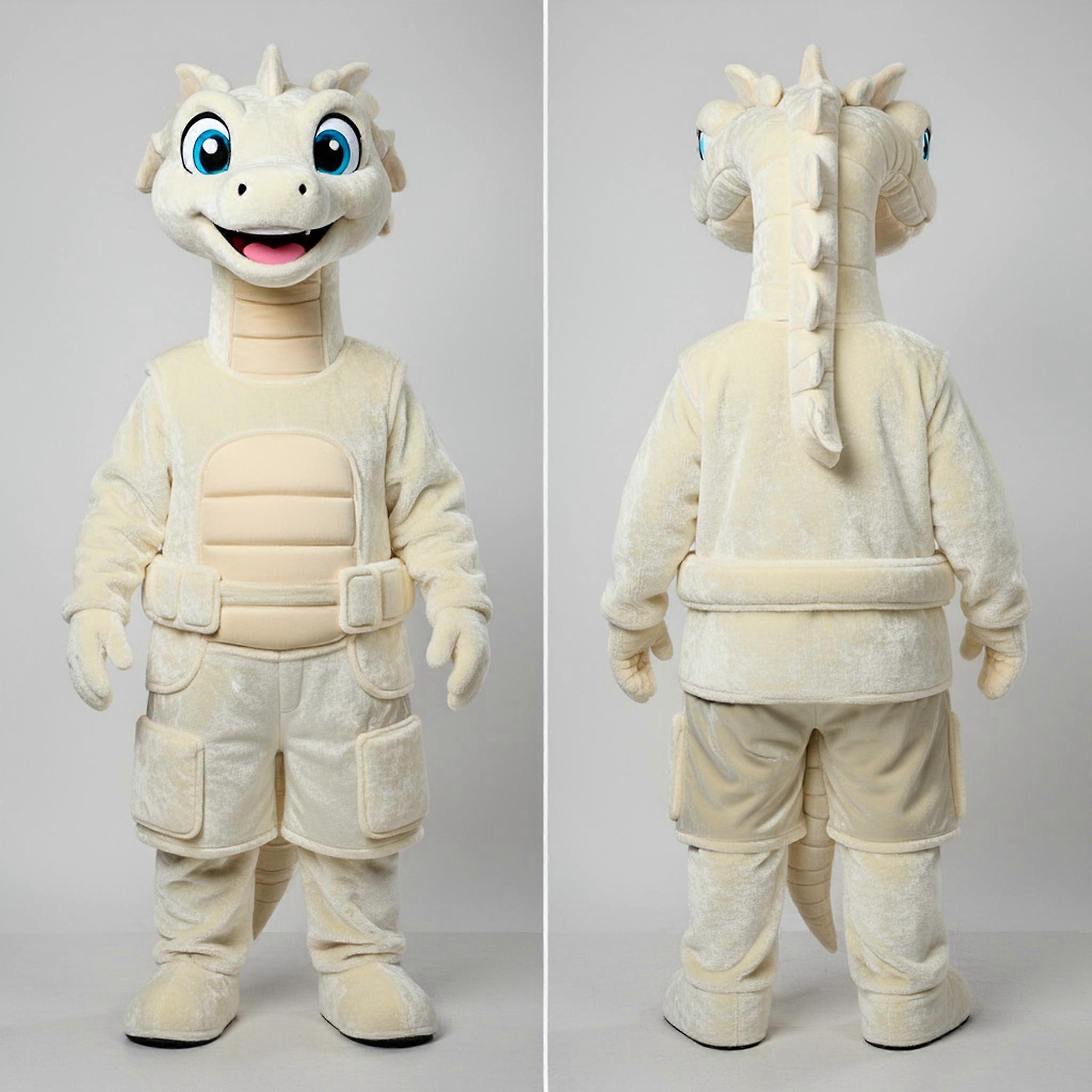 MASTICOT Cream Coiled Hydra Mascot