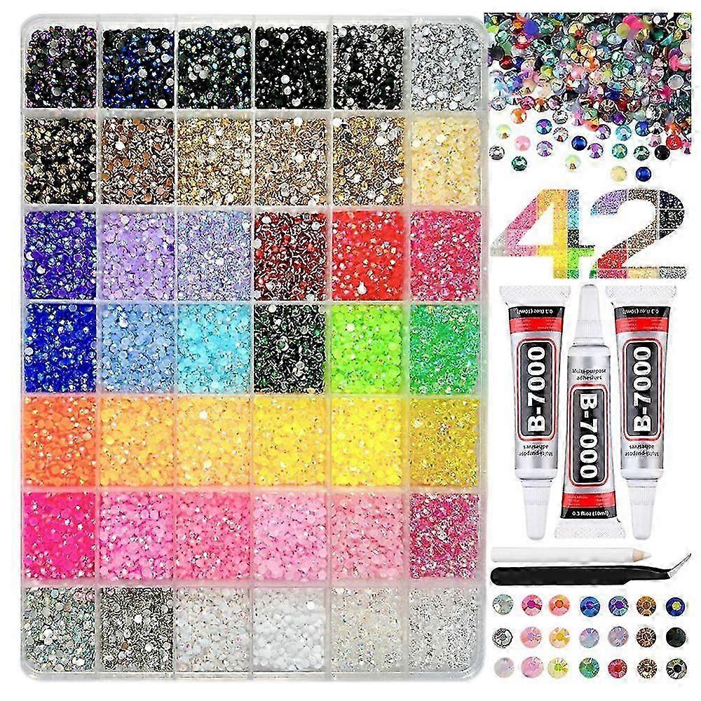 42000Pcs 3mm Resin Rhinestone Kit