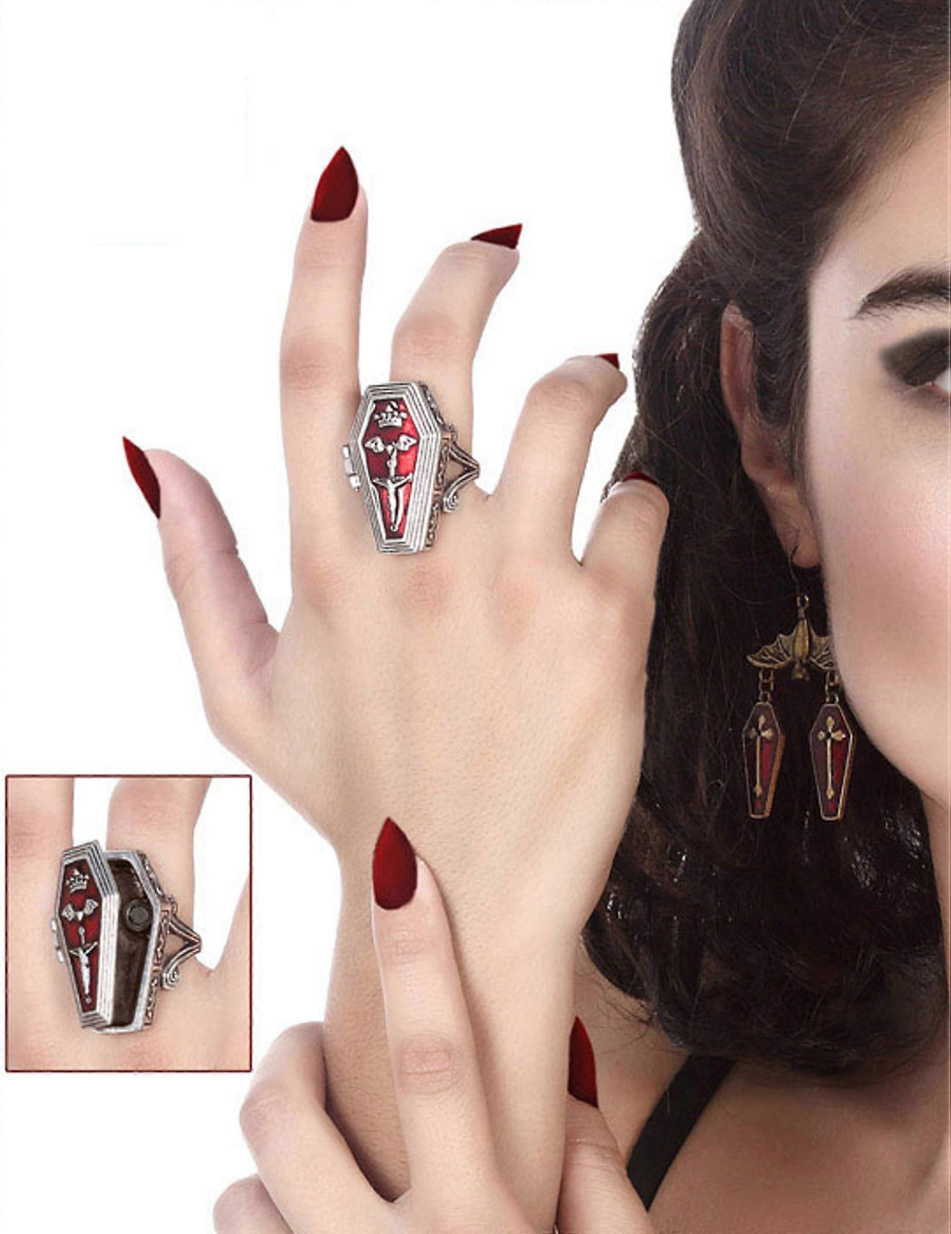 Adult poison coffin ring