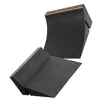 Sliding Skateboard Ramp Fingerboard Prop for Kids Playing 2Pcs Black Plastic