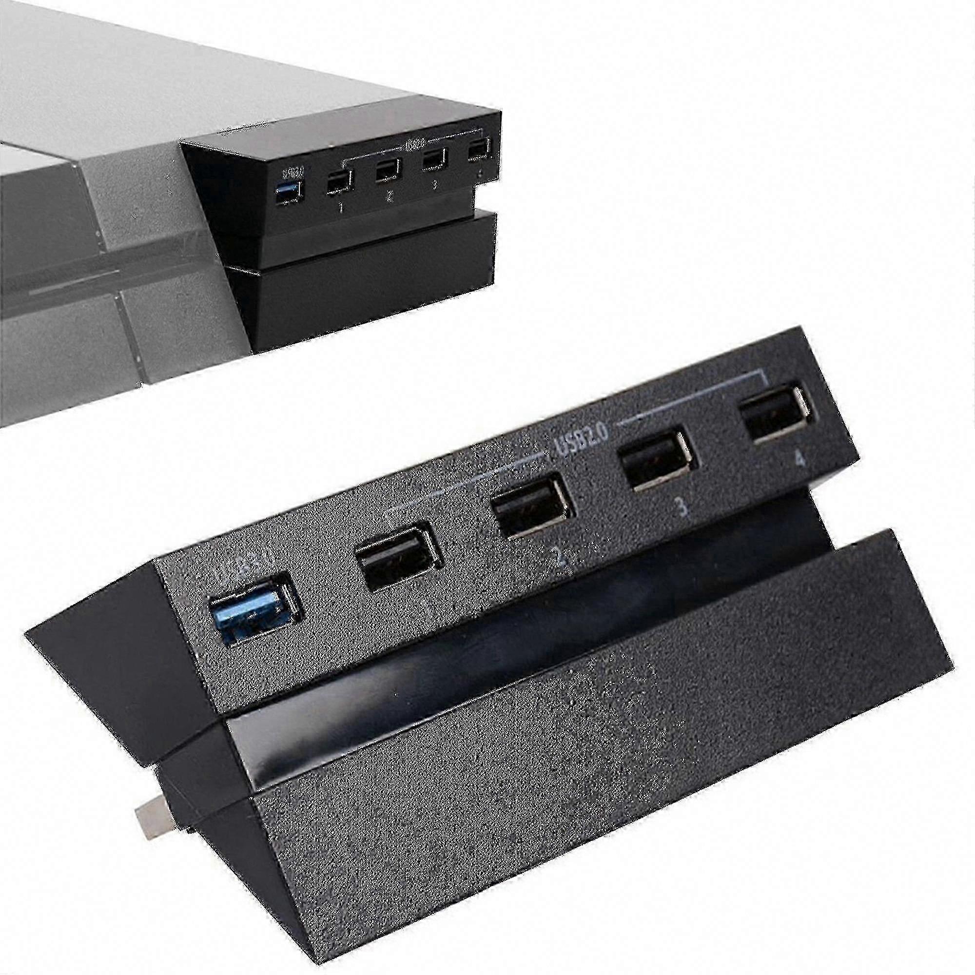 5-Port USB Hub compatible with PS4 - High-Speed Charging & Controller Splitter Adapter