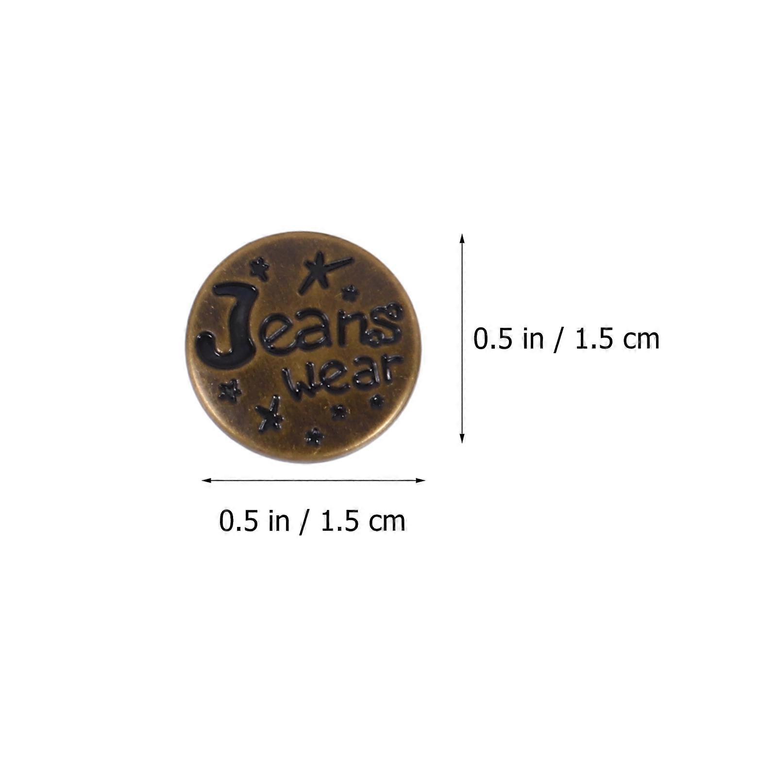 Simple Adjustable Metal Button for Jeans Buckles 10Pcs Detachable
