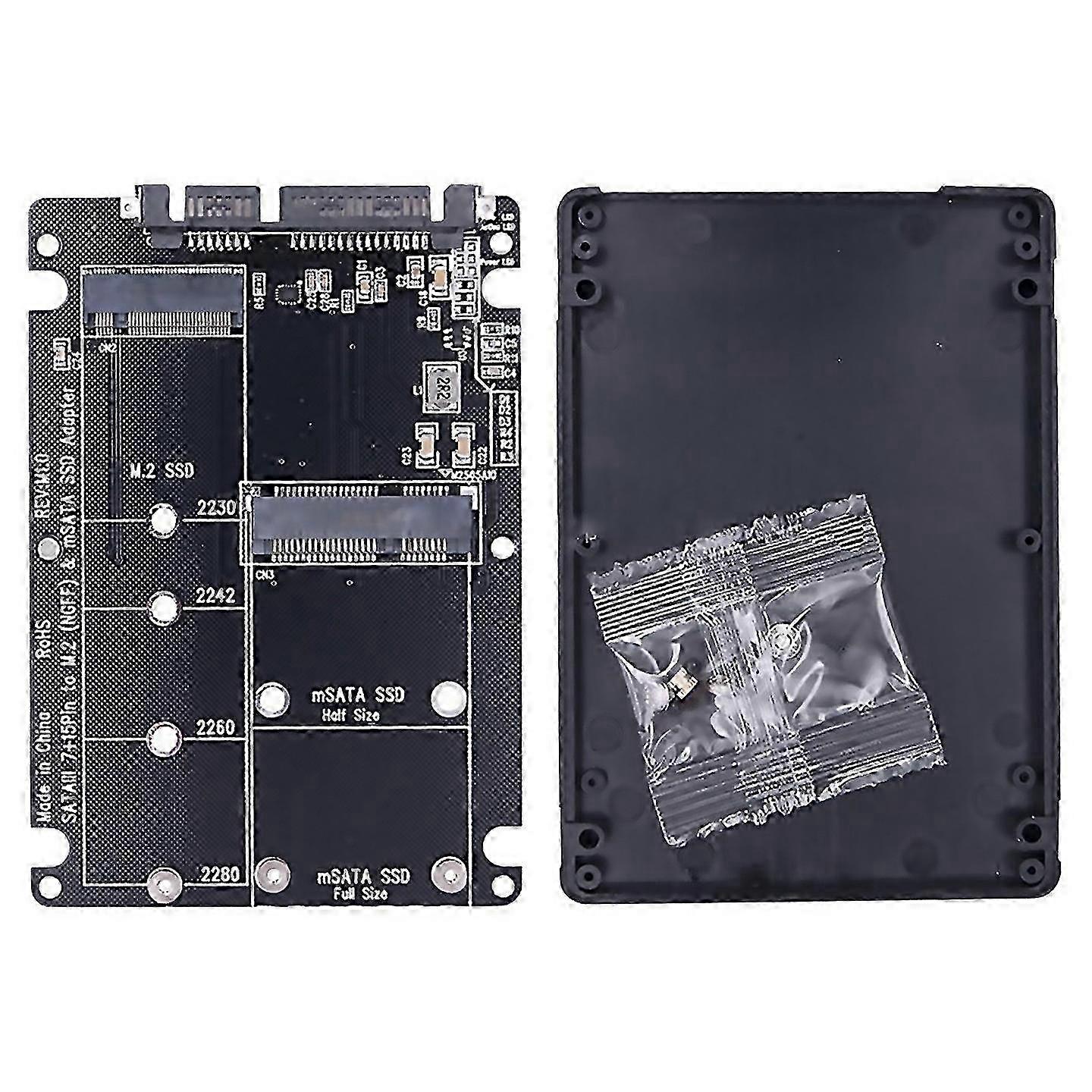 M.2 NGFF mSATA to SATA Case