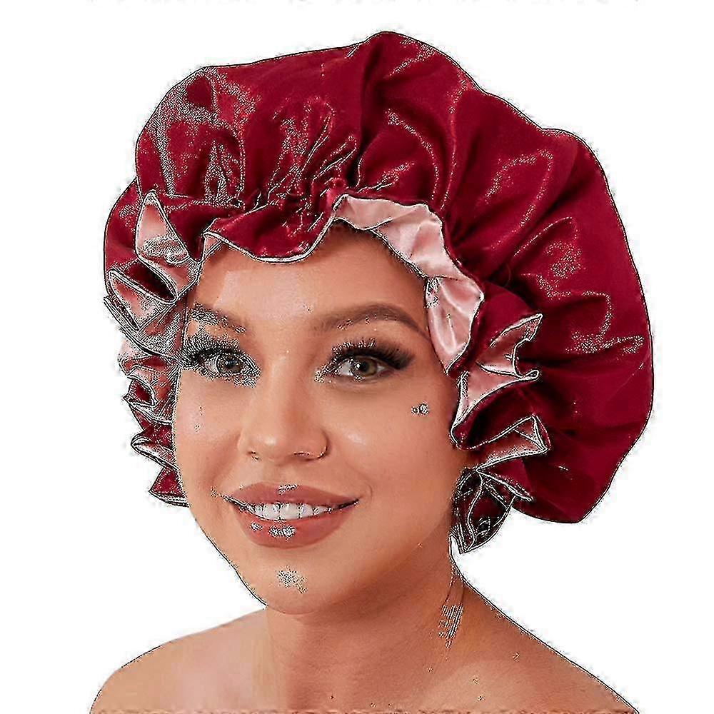 Wine Red Extra Deep Silk Bonnet