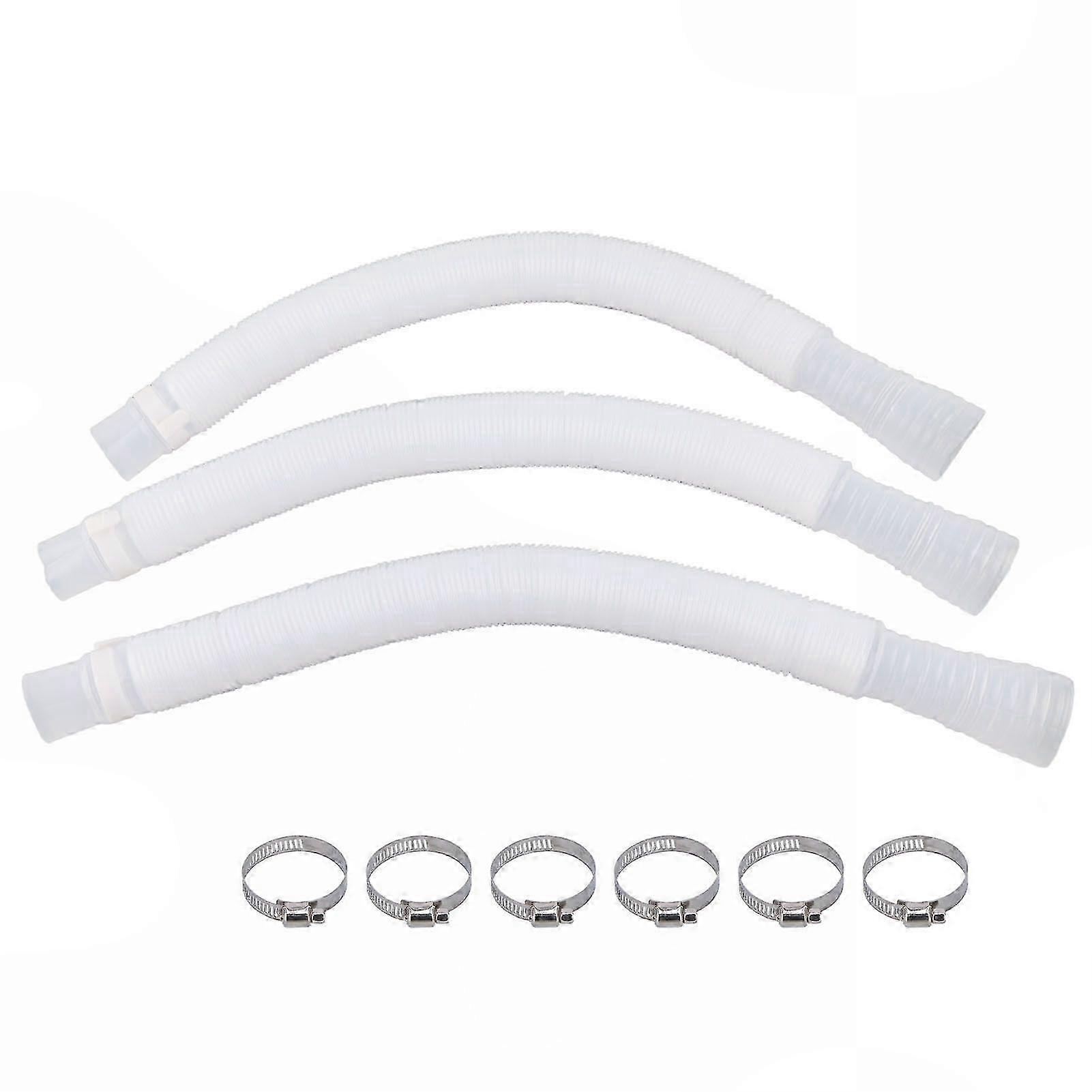 Pressure-Resistant Leak-Proof Replacement Pool Pump Hose, 3-Piece Polyethylene Plastic