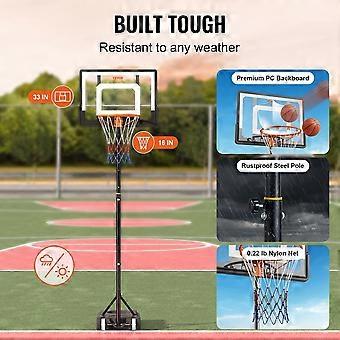 Verstelbare Basketbalpaal - Basketbalring - Voor buiten - 1.2 tot 3meter hoog