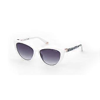 Guess GU5211 21W Full Rim White Unisex Cat Eye Sunglasses UV3 Original