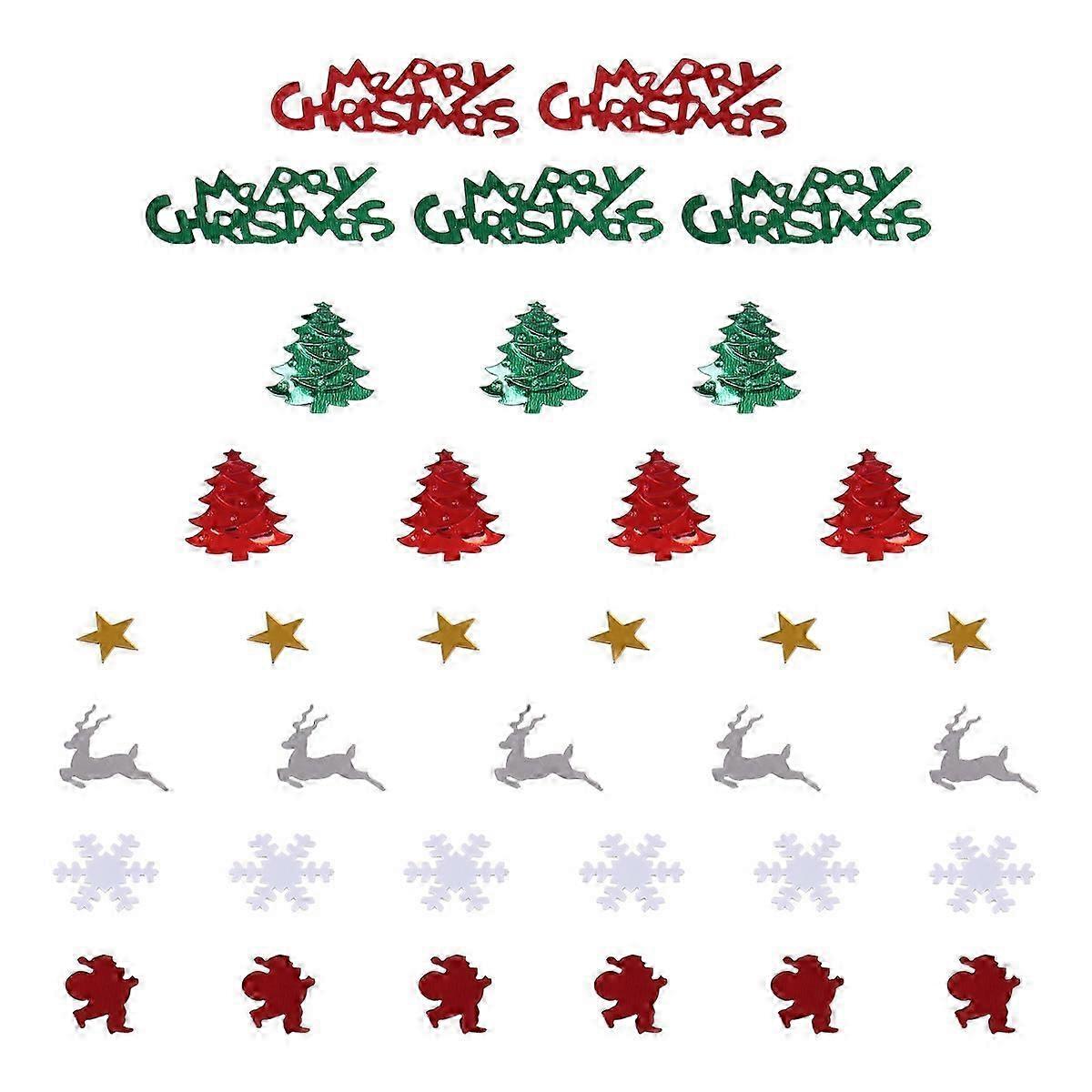 Christmas Confetti Table Decor compatible with Party Use 2Packages Assorted Color Plastic