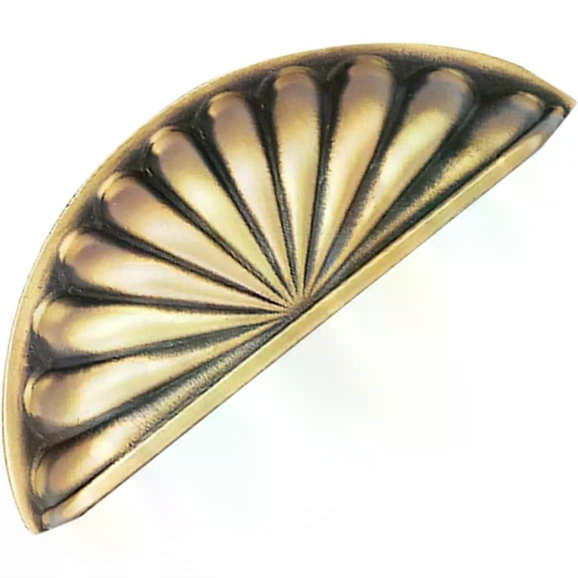 76mm Shell Handle Brass Hole Pull Spacing Cabinet Door