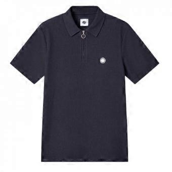 Pretty Green Herren Polohemd, Modell Islington, mit Viertelreißverschluss, Regular Fit.