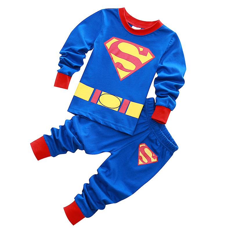 Kids Superhero Spiderman Superman Pyjamas Sleepwear Boys Toddler Nightwear Pajamas Set