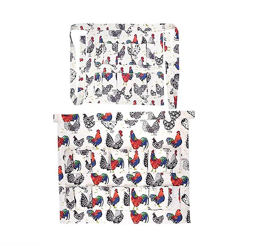2 Pieces Chicken Egg Apron With Pockets, Deep Pockets Egg Holding Aprons