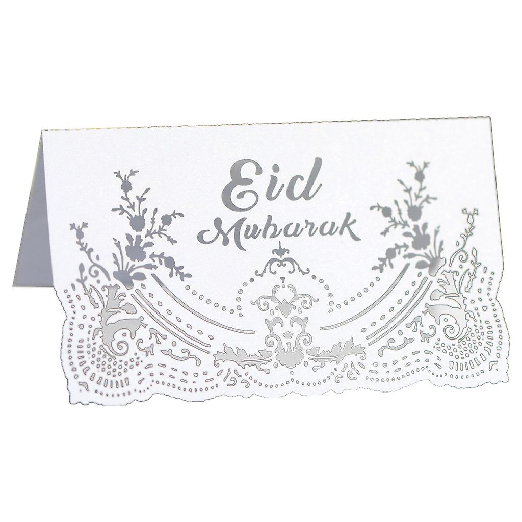 100pcs عيد مبارك حزب جوفاء مكان بطاقة رمضان دعوة بطاقة الجدول ديكور