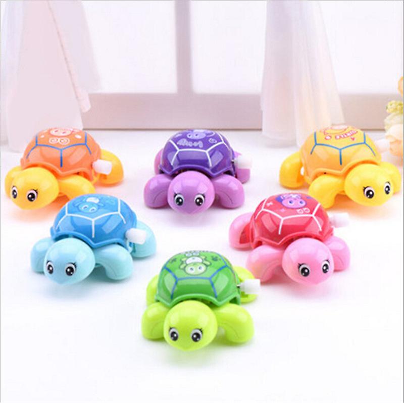 Andom 1 Pcs Animal Clockwork Tortoise Baby Turtles Toys Infant Crawling Wind Up Toy