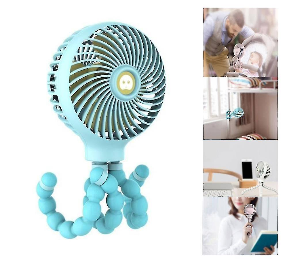 2022 New Octopus Deformation Fan Three Speed Wind Portable Fan Hand-held Deformable 2000mah