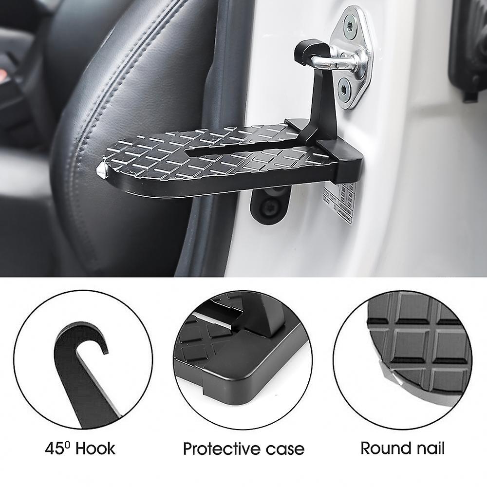 Universal Foldable Auxiliary Pedal Roof Pedal Foldable Car Vehicle Folding Stepping Ladder Foot Pegs Easy Access Car Accessories