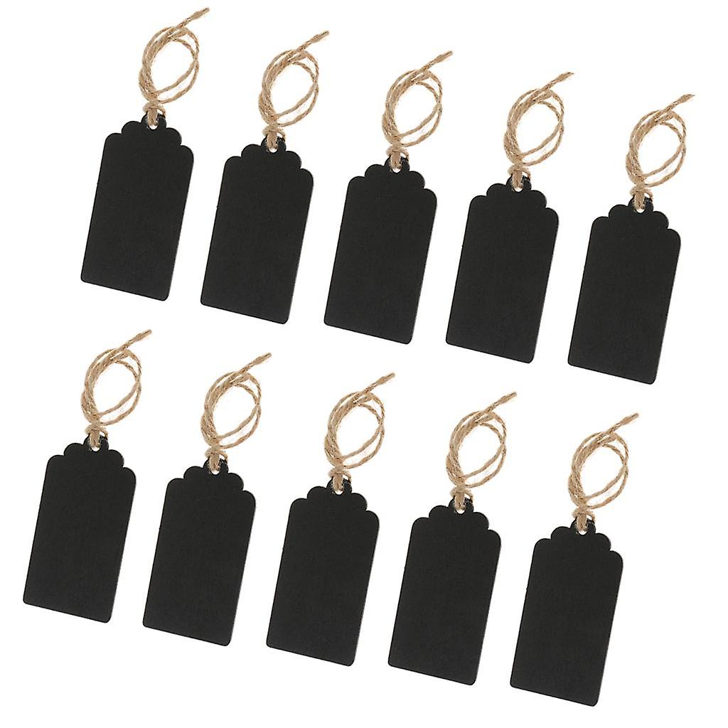 10 Pieces Mini Rectangle Wooden Blackboard Chalkboard Tags