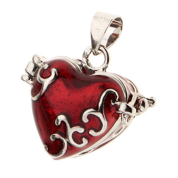 12xHeart Enamel Openable Cremation Keepsake Urn Pendant Fit Necklace Red