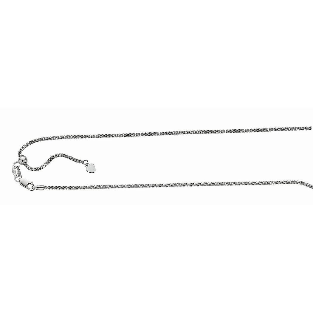 925 Sterling Silver Rhodium Finish 0.8mm Sparkle Cut Adjustable Popcorn Chain Lobster Clasp Anklet-Anklet for Women and