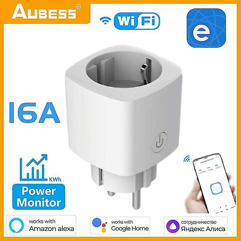 16a Eu Plug Ewelink Bluetooth+wifi Remote Control Timer Socket Power Monitor Voice