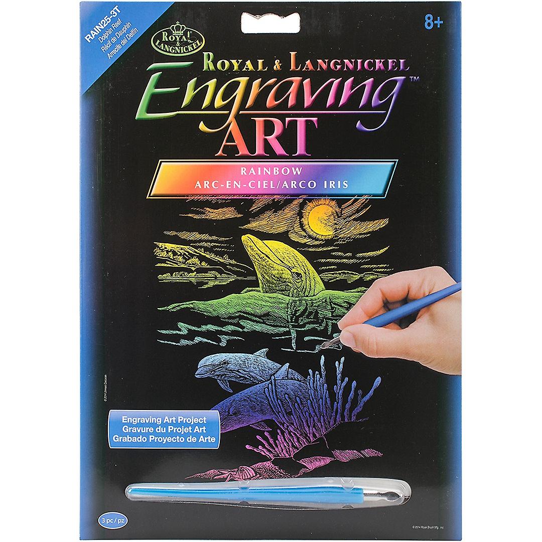 Graverkunst Regenboog - Dolphin Reef